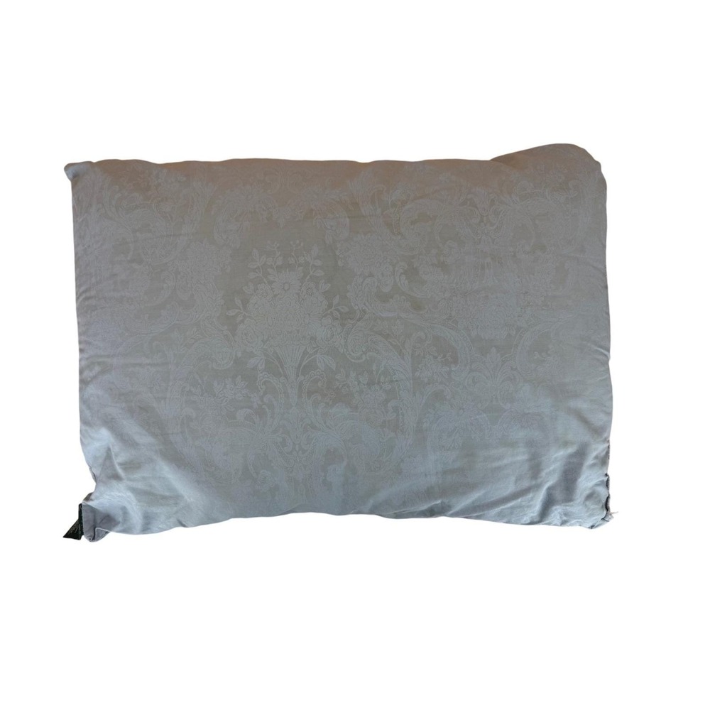 Ralph Lauren Bed Pillow Standard Cream Good Floral Damask Cotton Cover USA Made